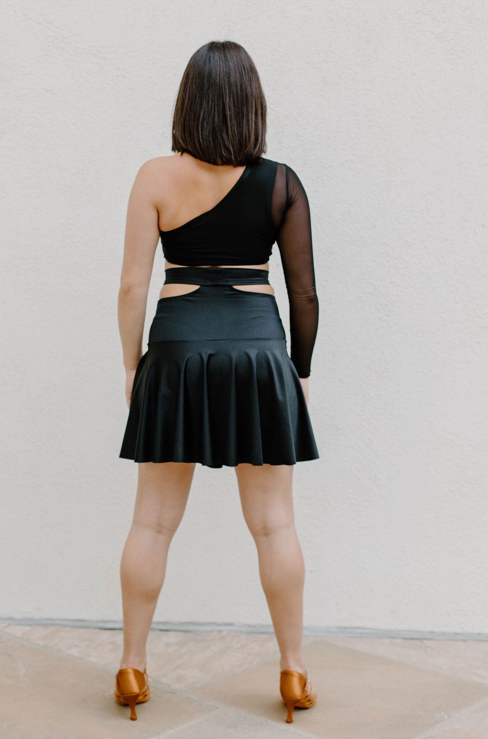Ballroom Latin Skirt- Black-final sale