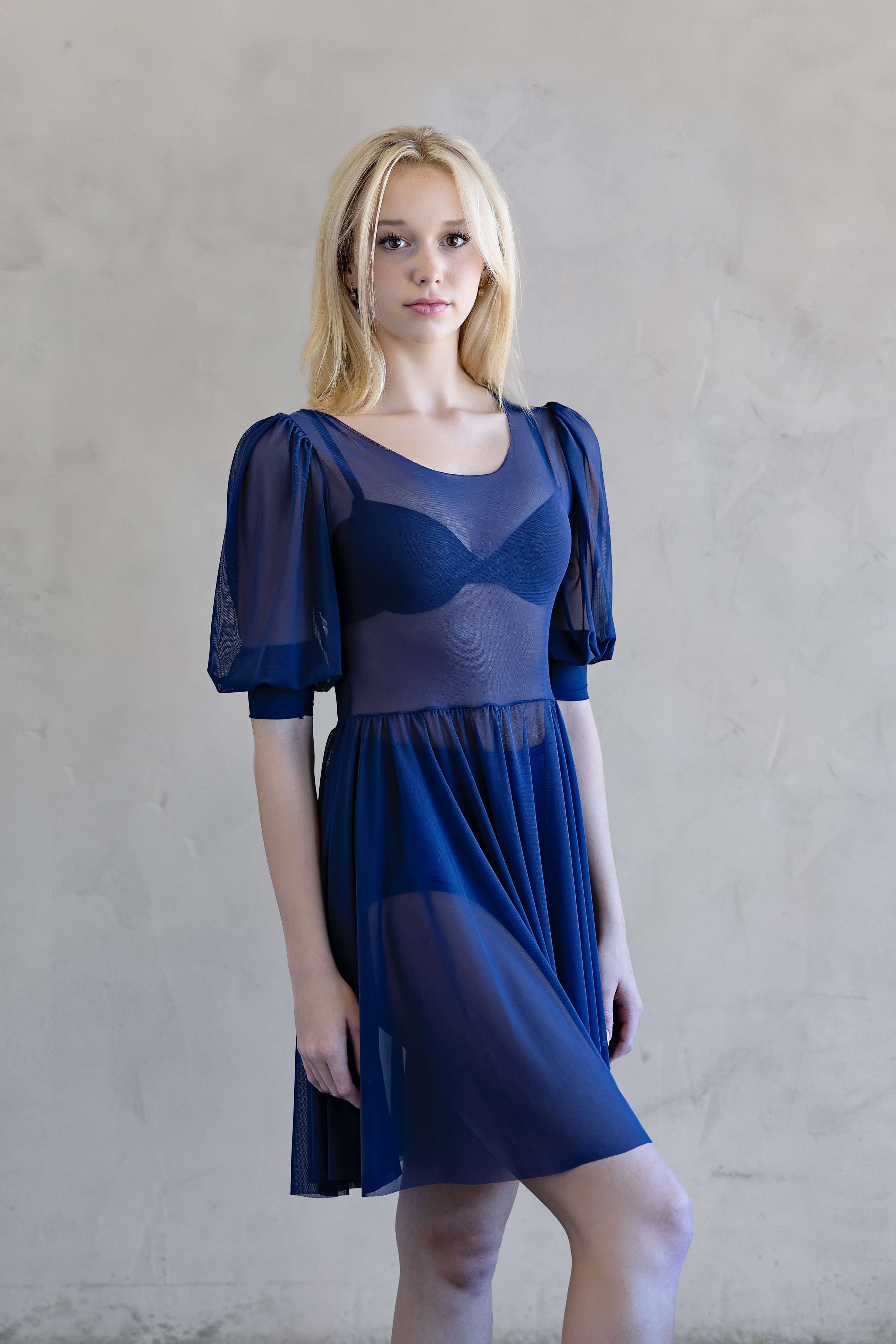 Costume Dress- Banded Sleeve mesh dress- T330